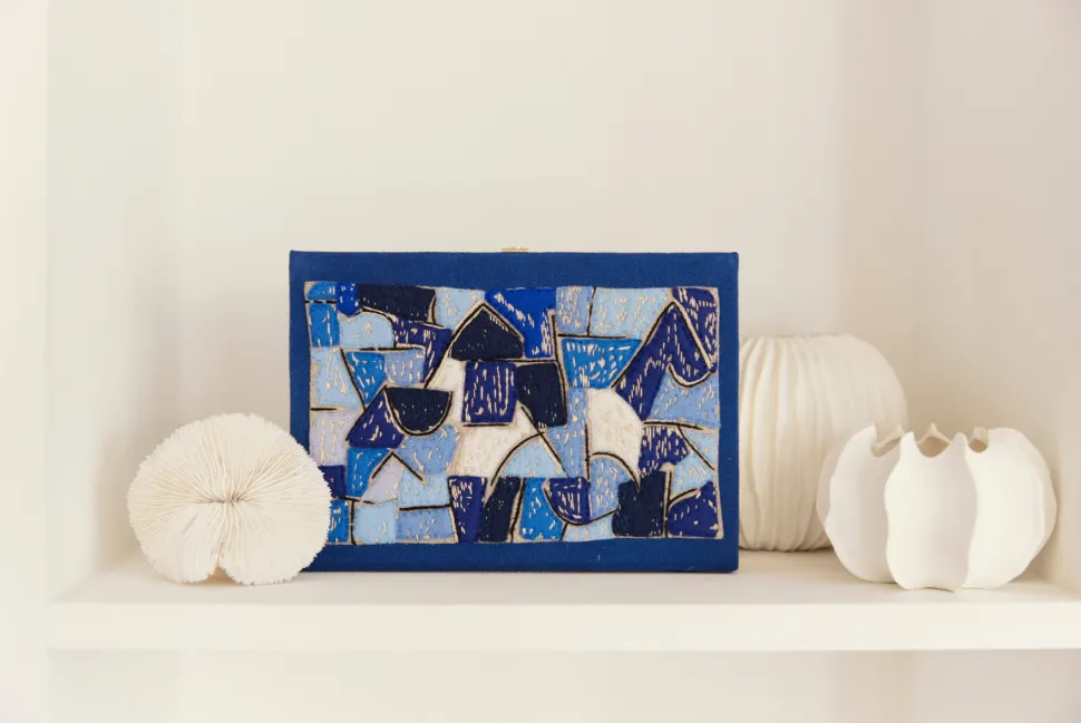 Non-Strapped|Book Clutch<Olympia Le-Tan Blue Night