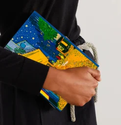 Strapped|Book Clutch<Olympia Le-Tan Café Terrace at Night (Strapped)