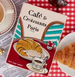 Non-Strapped|Book Clutch<Olympia Le-Tan Coffee and Croissants Paris