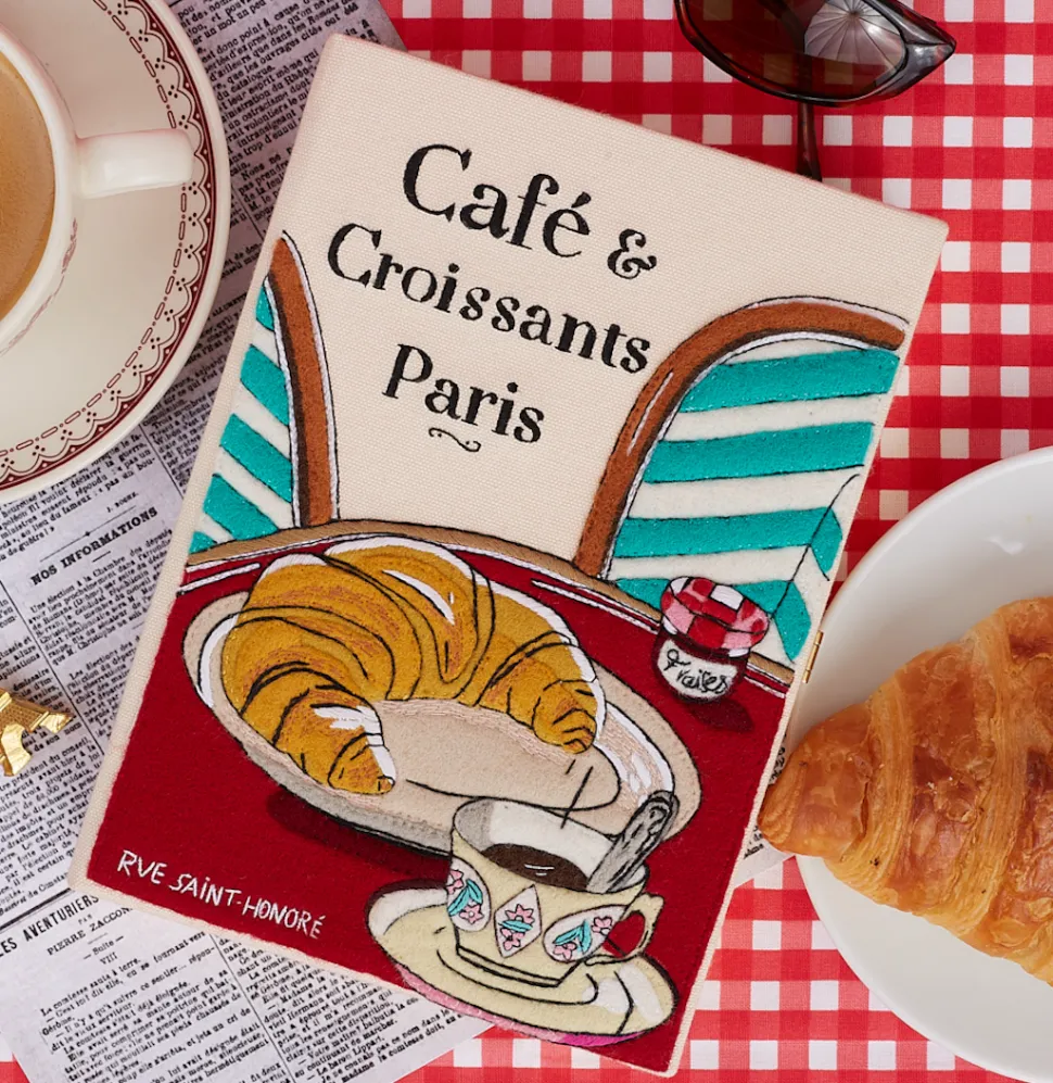 Non-Strapped|Book Clutch<Olympia Le-Tan Coffee and Croissants Paris