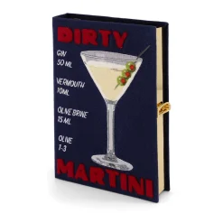 Non-Strapped|Book Clutch<Olympia Le-Tan Dirty Martini – Navy