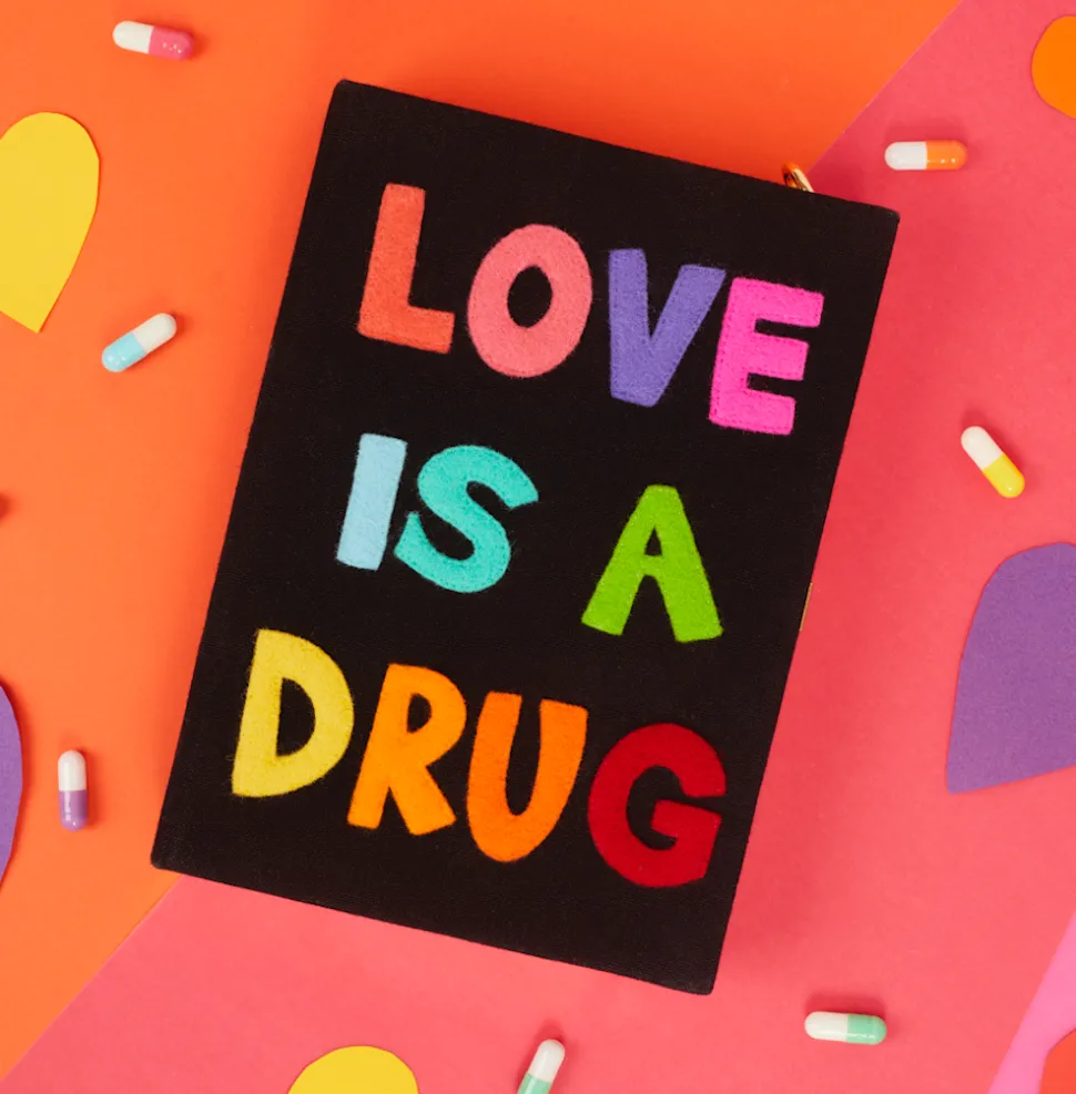 Non-Strapped|Book Clutch<Olympia Le-Tan Love is a Drug