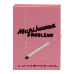Non-Strapped|Book Clutch<Olympia Le-Tan Marihuana Problems (Pink)