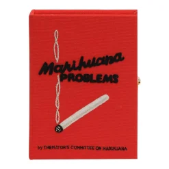 Non-Strapped|Book Clutch<Olympia Le-Tan Marihuana Problems (Red)