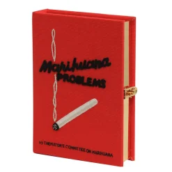 Non-Strapped|Book Clutch<Olympia Le-Tan Marihuana Problems (Red)