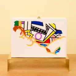 Non-Strapped|Book Clutch<Olympia Le-Tan Monica Nude with Lichtenstein