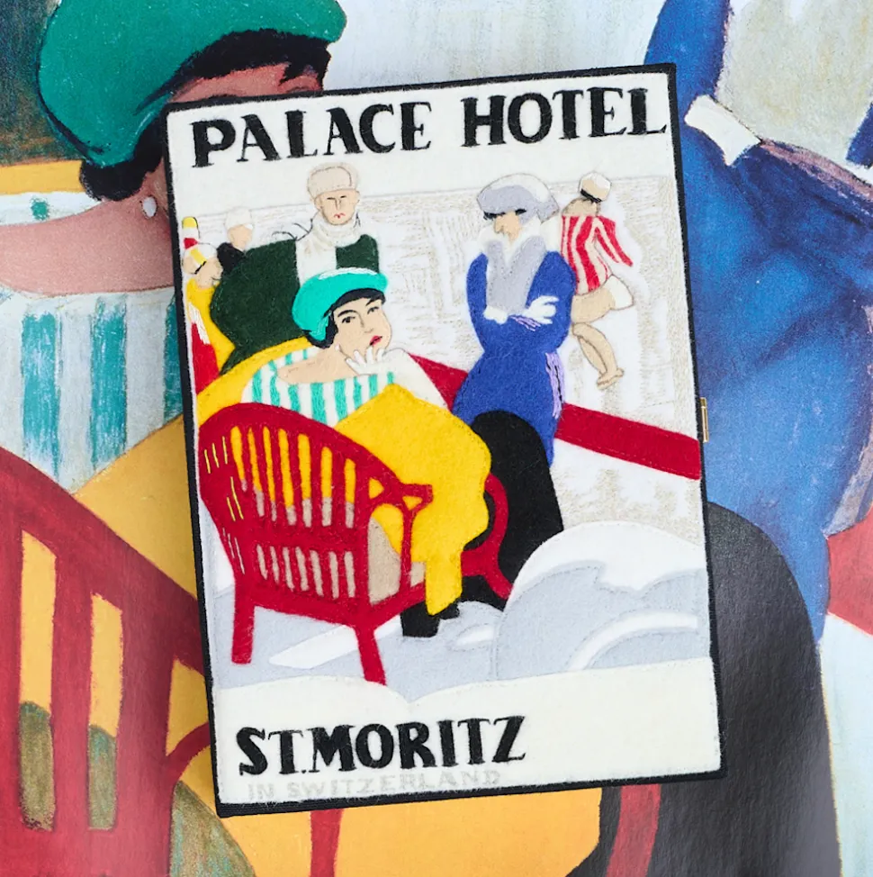 Non-Strapped|Book Clutch<Olympia Le-Tan Palace Hotel St Moritz