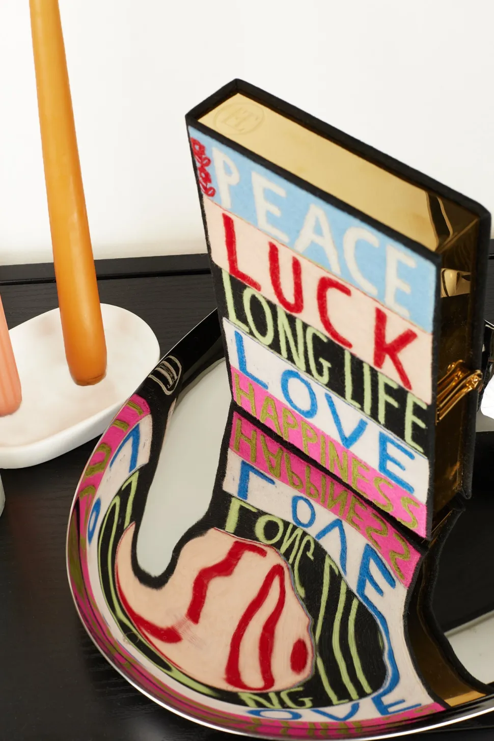 Strapped|Book Clutch<Olympia Le-Tan Peace Luck Love (Strapped)