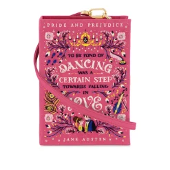 Strapped|Book Clutch<Olympia Le-Tan Pride and prejudice Love Quote by Jenny Zemanek (Strapped)