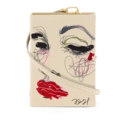 Strapped|Book Clutch<Olympia Le-Tan Red Lips Face by Cigarettes and Kale (Strapped)