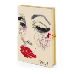 Non-Strapped|Book Clutch<Olympia Le-Tan Red Lips Face by Cigarettes and Kale
