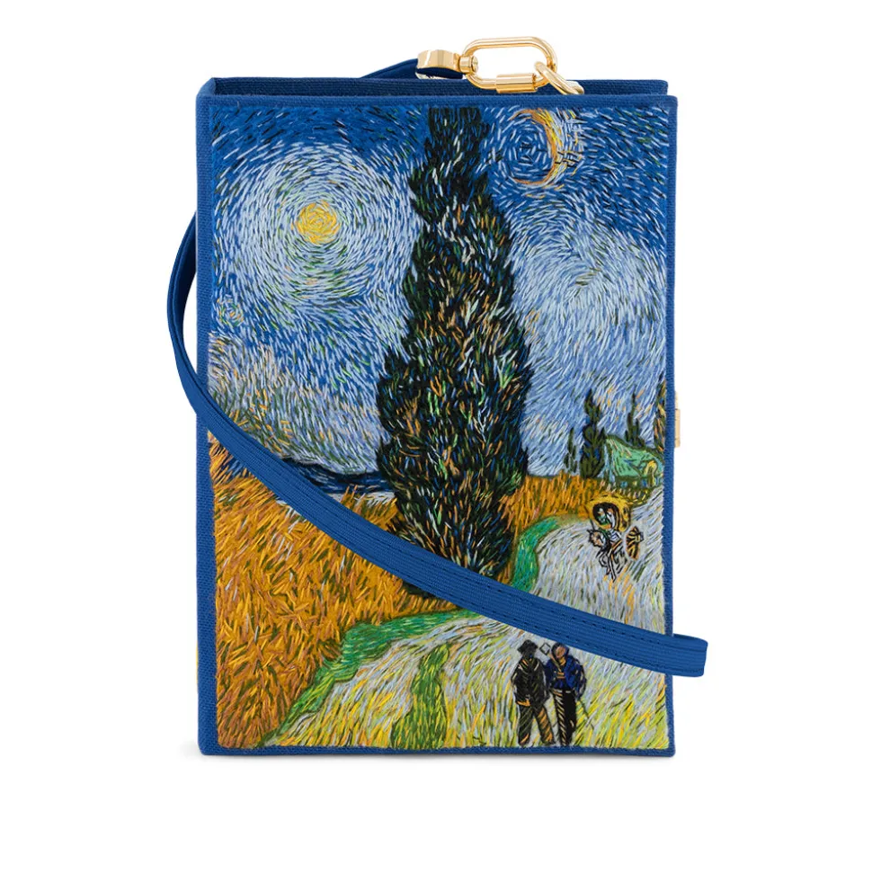 Strapped|Book Clutch<Olympia Le-Tan Route avec un cyprès et une étoile (Strapped)