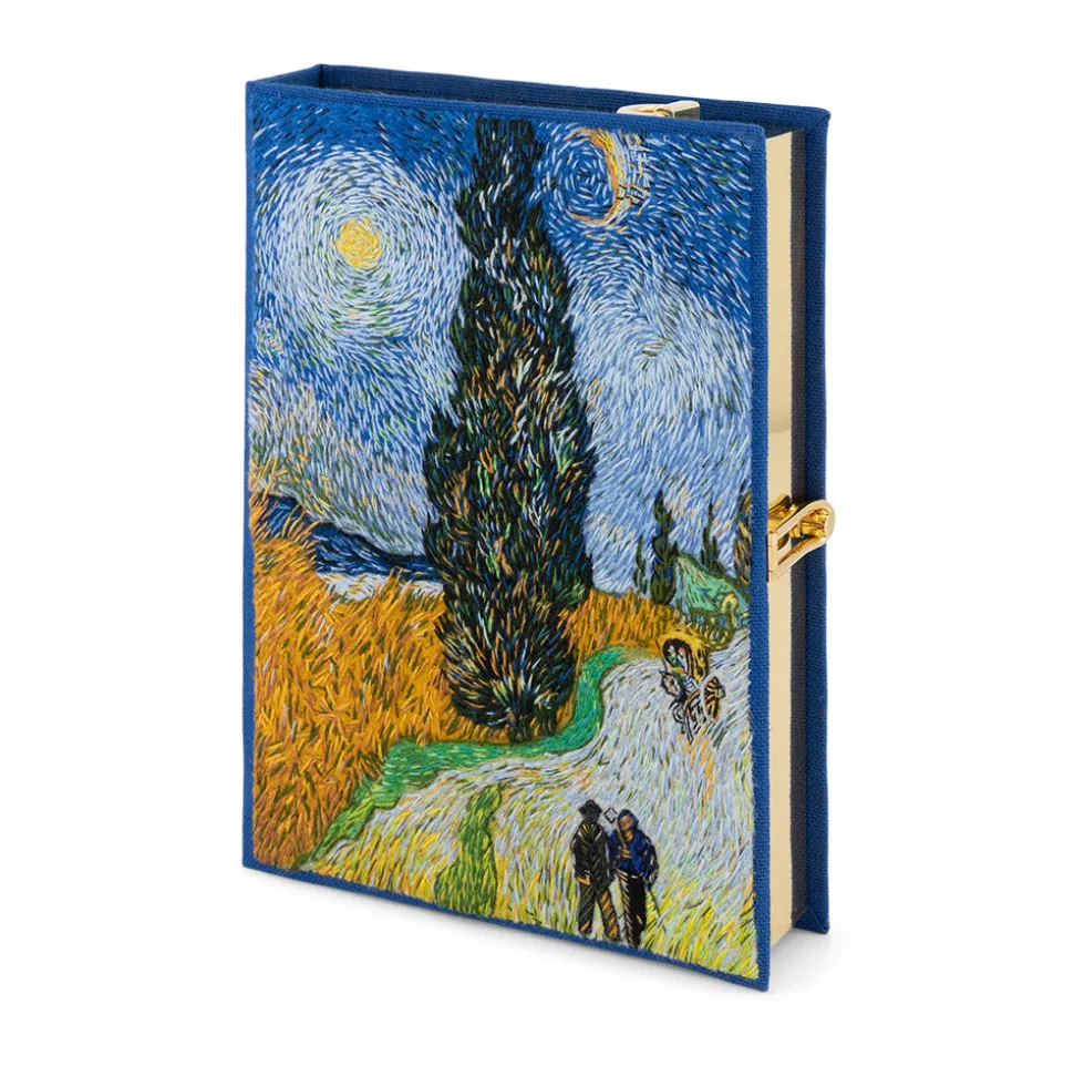 Strapped|Book Clutch<Olympia Le-Tan Route avec un cyprès et une étoile (Strapped)