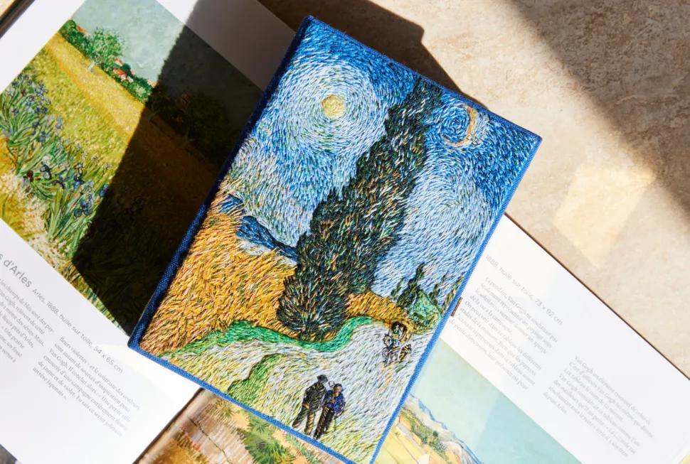 Strapped|Book Clutch<Olympia Le-Tan Route avec un cyprès et une étoile (Strapped)