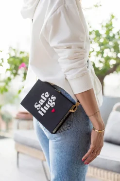 Strapped|Book Clutch<Olympia Le-Tan Safe Hugs Black (Strapped)