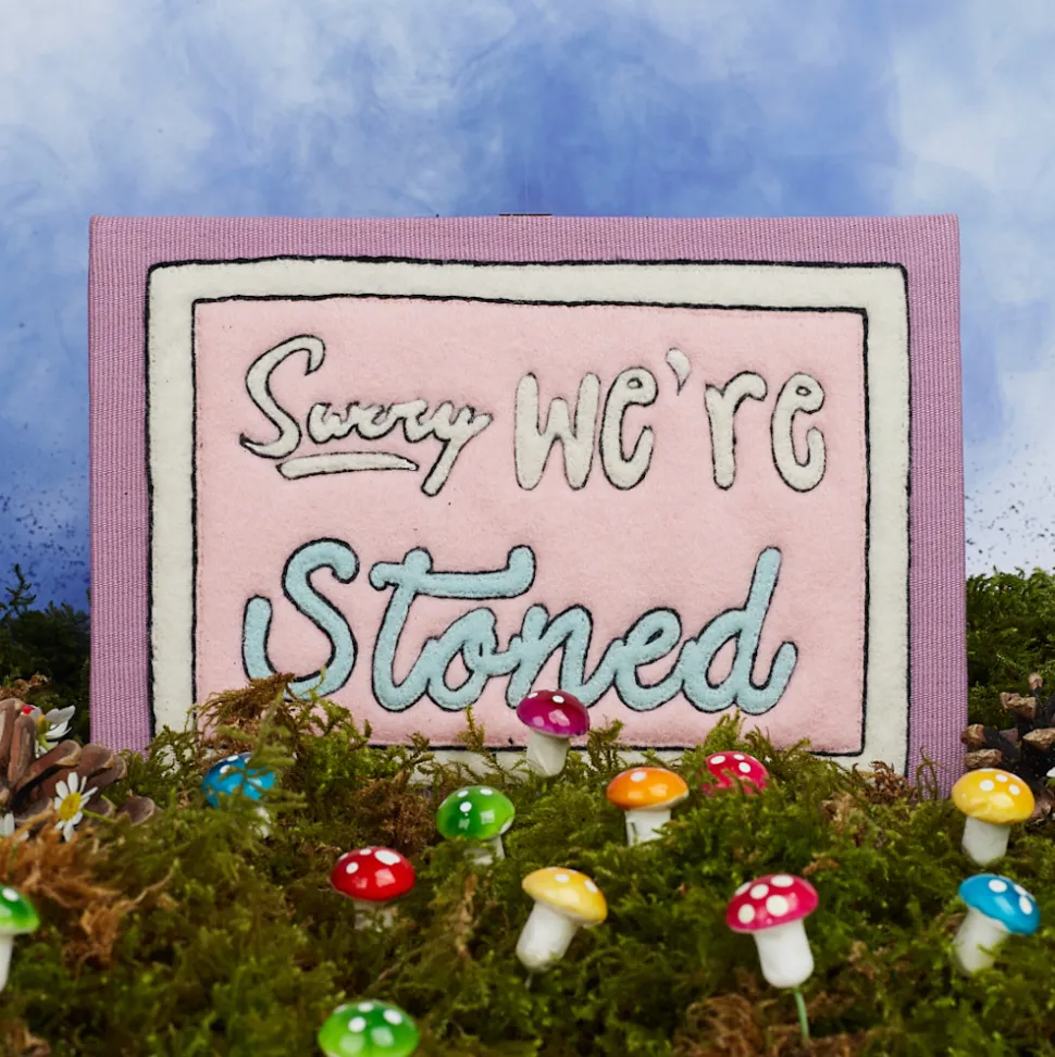 Non-Strapped|Book Clutch<Olympia Le-Tan Sorry We're Stoned