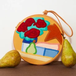 Non-Strapped|Caviar<Olympia Le-Tan Still Life with Four Roses and Pear (Caviar Oversize)
