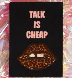 Non-Strapped|Book Clutch<Olympia Le-Tan Talk is Cheap Lips