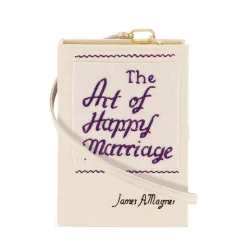 Strapped|Mini Book Clutch<Olympia Le-Tan The Art of Happy Marriage White (Mini – Strapped)