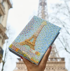 Strapped|Book Clutch<Olympia Le-Tan The Eiffel Tower Seurat Blue (Strapped)