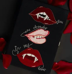 Non-Strapped|Book Clutch<Olympia Le-Tan Vampire Lips