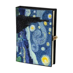 Strapped|Mini Book Clutch<Olympia Le-Tan Van Gogh Black (Mini – Strapped)