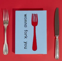 Non-Strapped|Book Clutch<Olympia Le-Tan Wanna Fork You Verena Smit